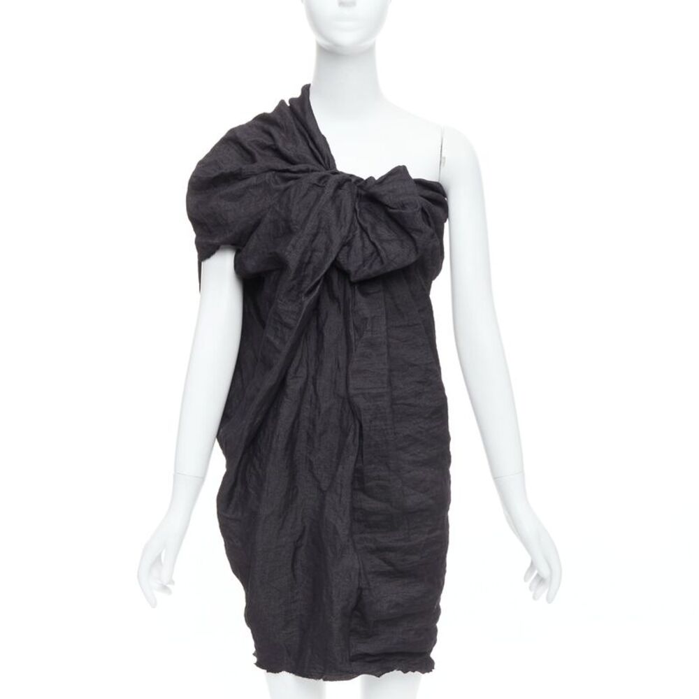 Lanvin 2011 One Shoulder Bow Mini Dress